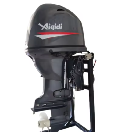 Aiqidi F60 Gasoline Outboard Motor Gray Color with EFI Power Trim Electric Start & Remote Control Water Cooled